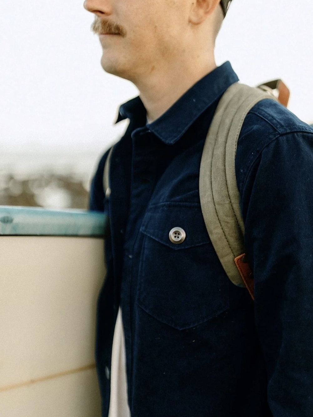 Iron & Resin Navy Blue Casual Button-Down Shirt Origionlly $249.00